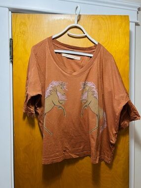 Raquel Allegra Horse Print Crewneck Tee